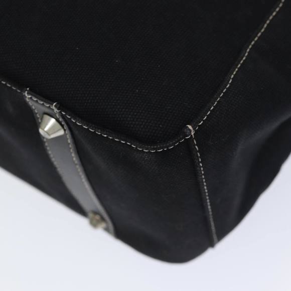 BALENCIAGA Tote Bag Canvas Leather Black Silver Auth bs16562 - Picture 12 of 16